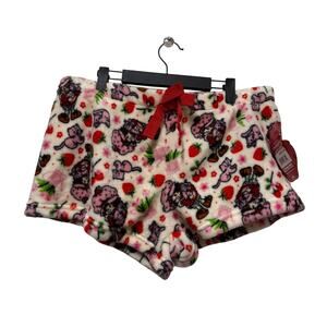 Strawberry Shortcake Fluffy Fleece Soft Pajama Lounge Shorts  Size XL